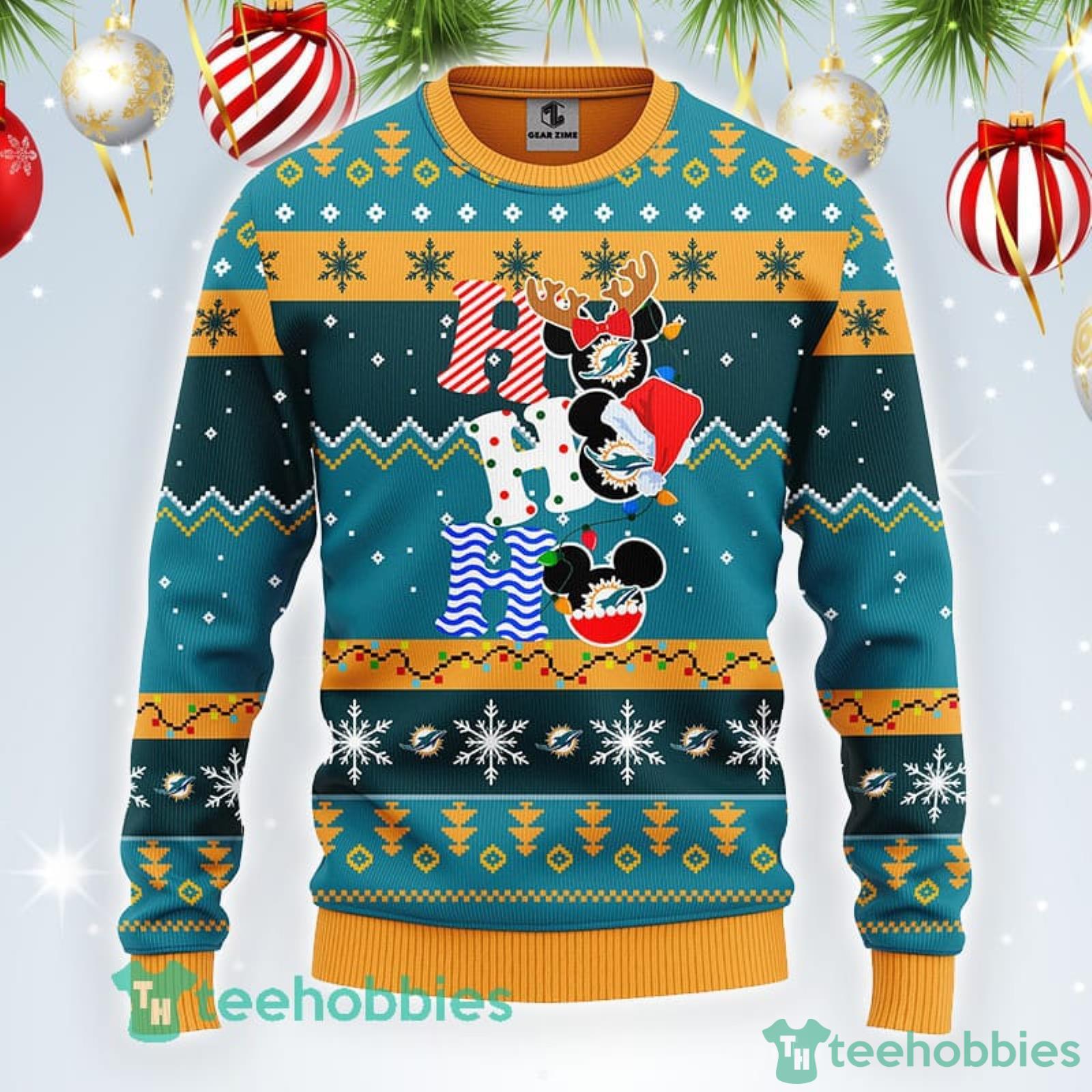 BIG NFL Ugly Sweater Pullover Christmas Miami Dolphins Logo Christmas  Sweater : : Fashion