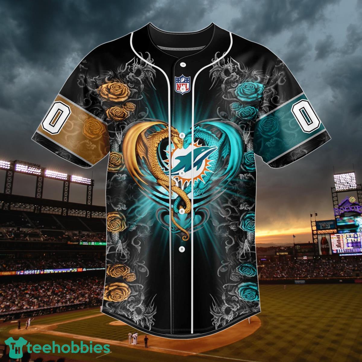 Awesome NFL Miami Dolphins Baseball Jersey Gift For Dad Who Wants