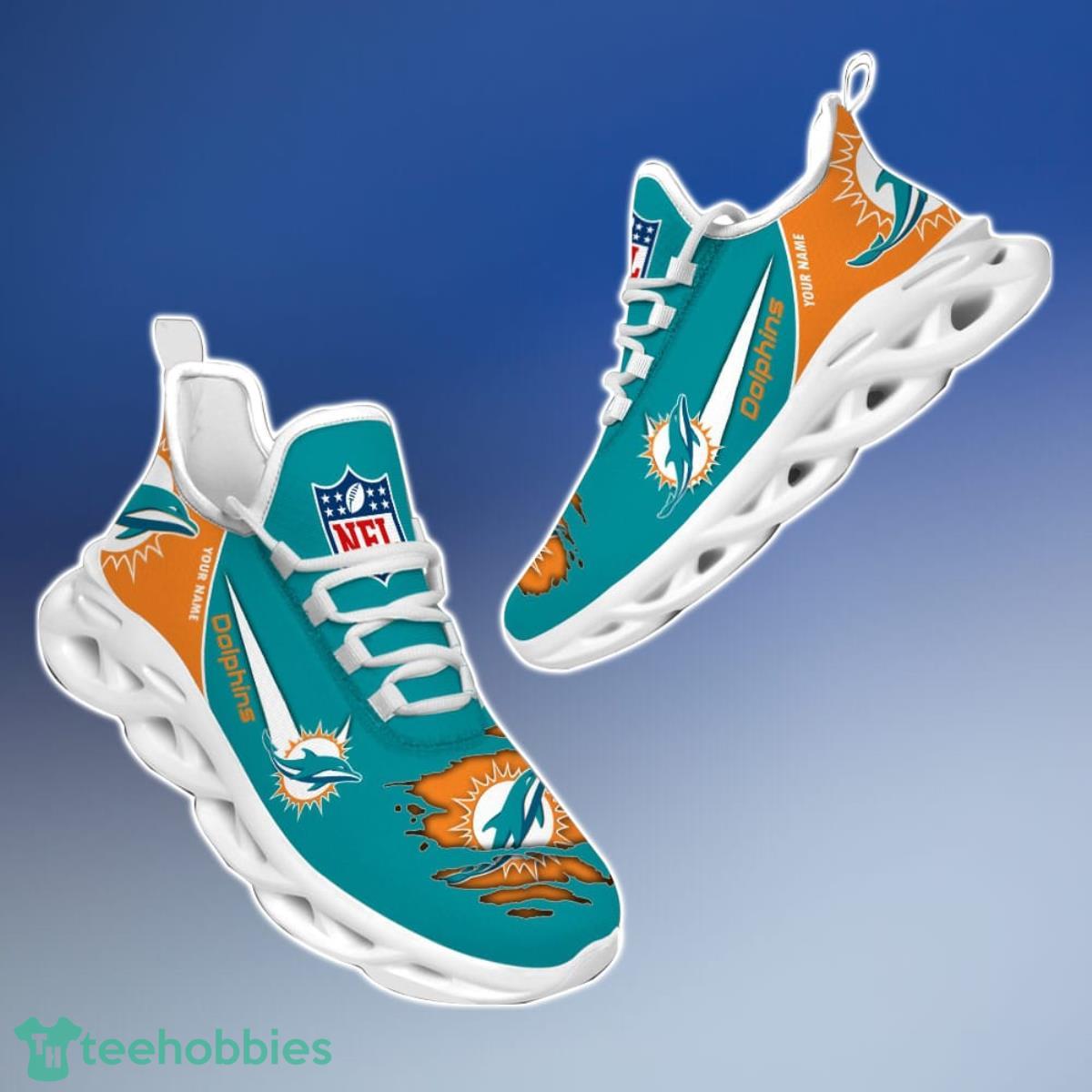 Miami Dolphins NFL Custom Name Max Soul Shoes Special Gift For Men Women  Fans - Freedomdesign