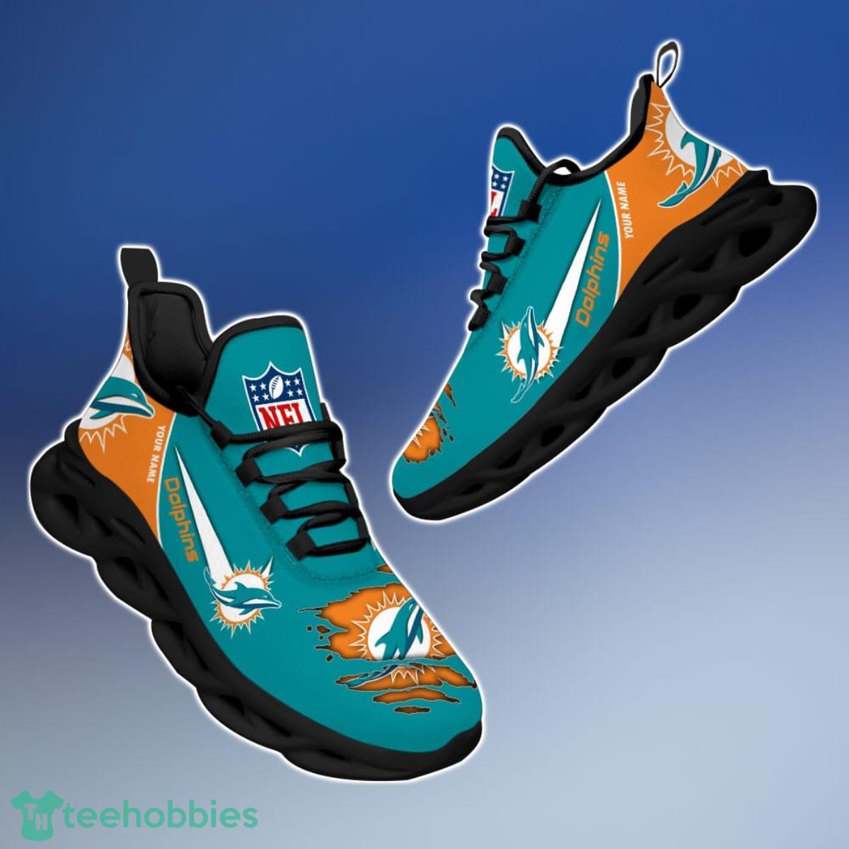 Miami Dolphins-Personalized New Premium Luxury NFL Max Soul Shoes Style Gift Fans Product Photo 1