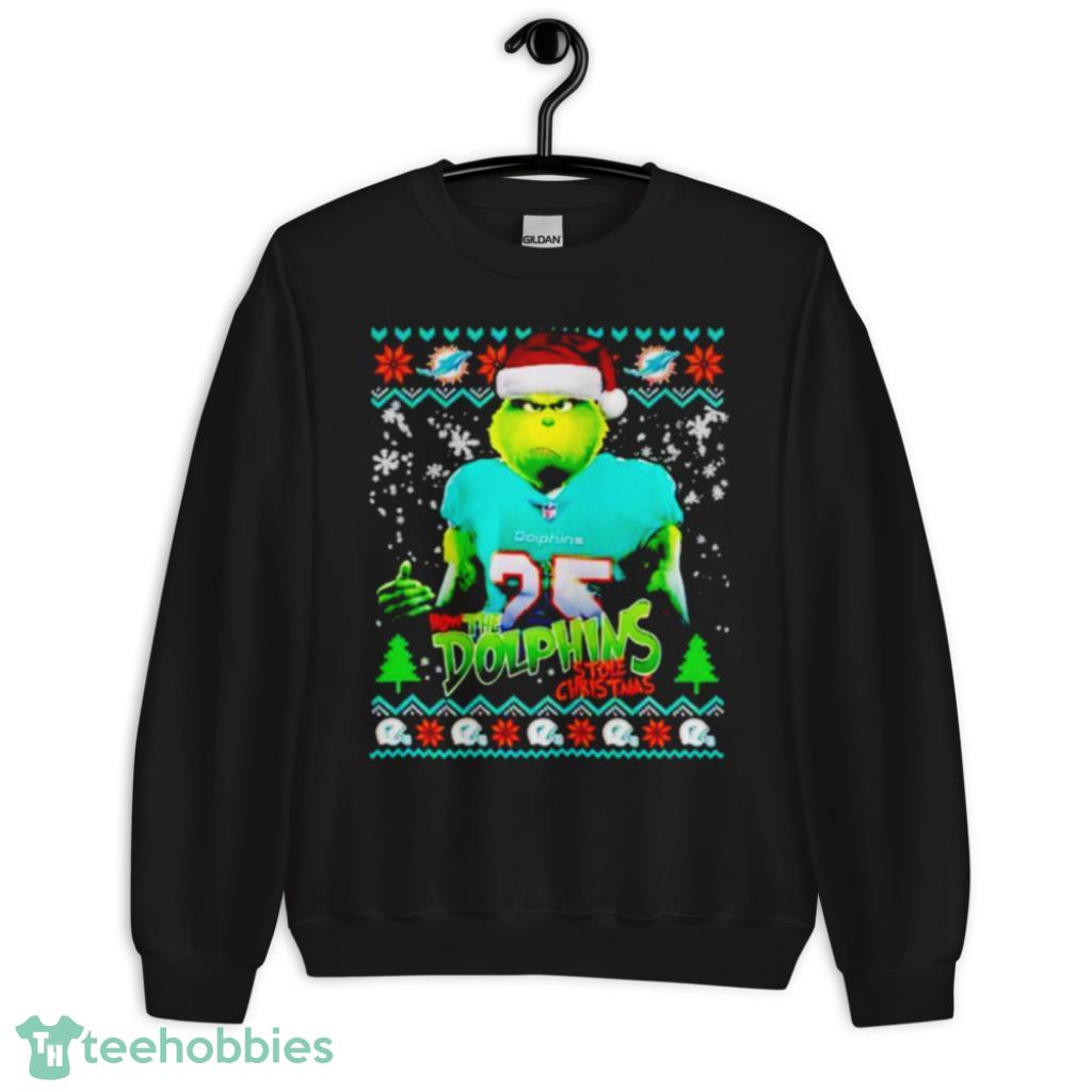 Miami Dolphins Christmas Grinch Ugly Christmas Sweater Dolphins