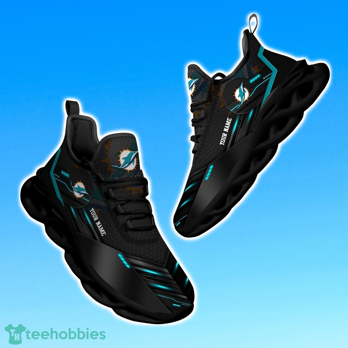 Miami Dolphins NFL Custom Name Unique Max Soul Shoes Gift For Fans