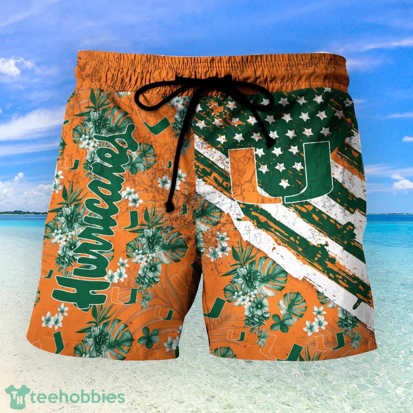 Miami Hurricanes Summer With Tropical Flower Pattern Hawaiian