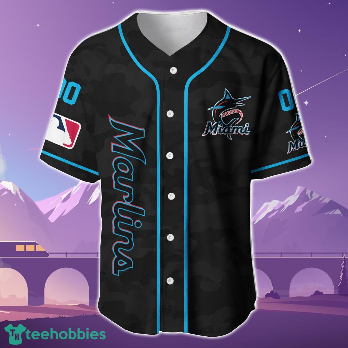Miami Marlins Custom Name & Number Baseball Jersey Best Gift For Men And Women Product Photo 2