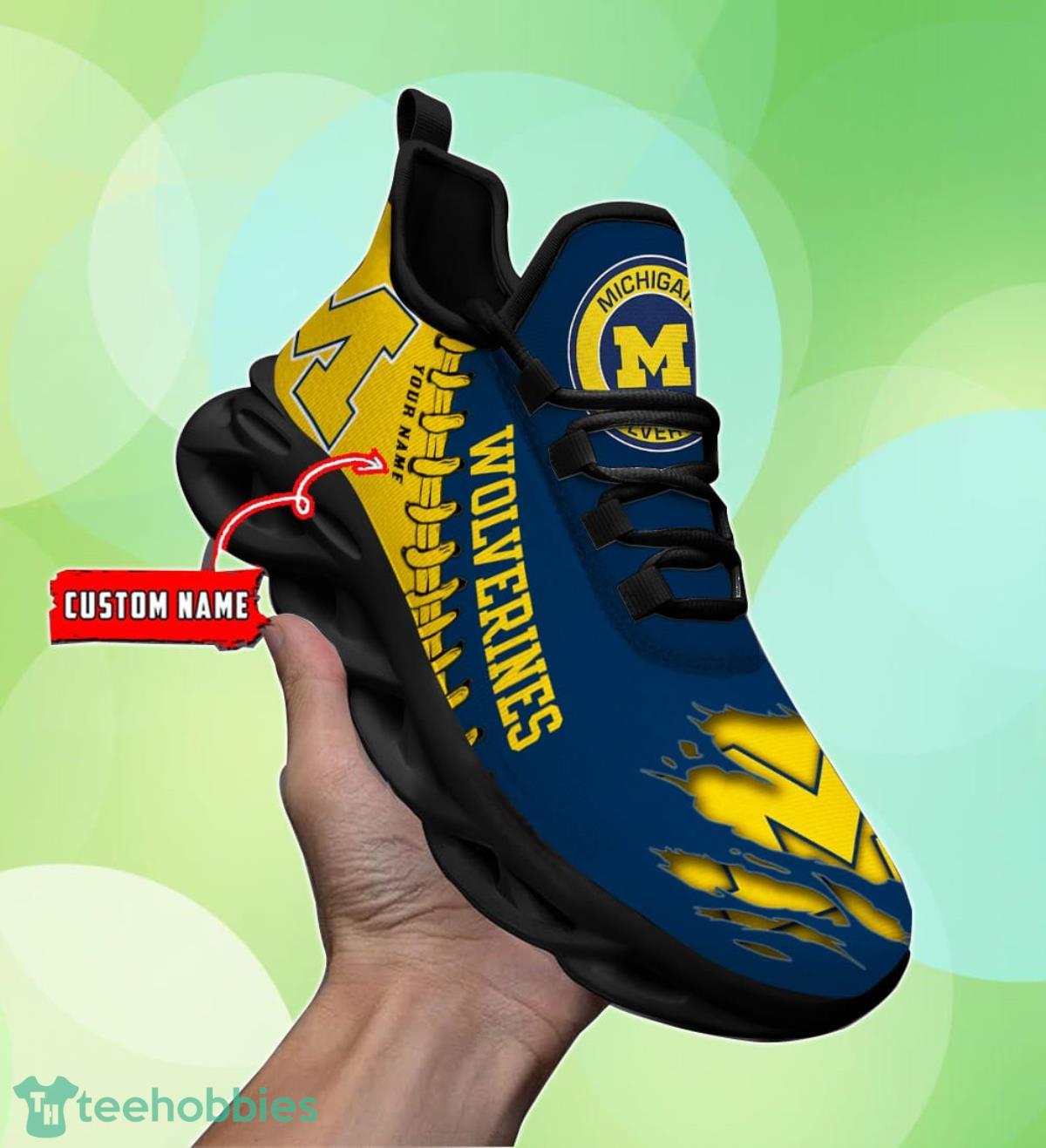 Michigan Wolverines Personalized Max Soul Shoes Unique Gift For Men And Women Fans Product Photo 1