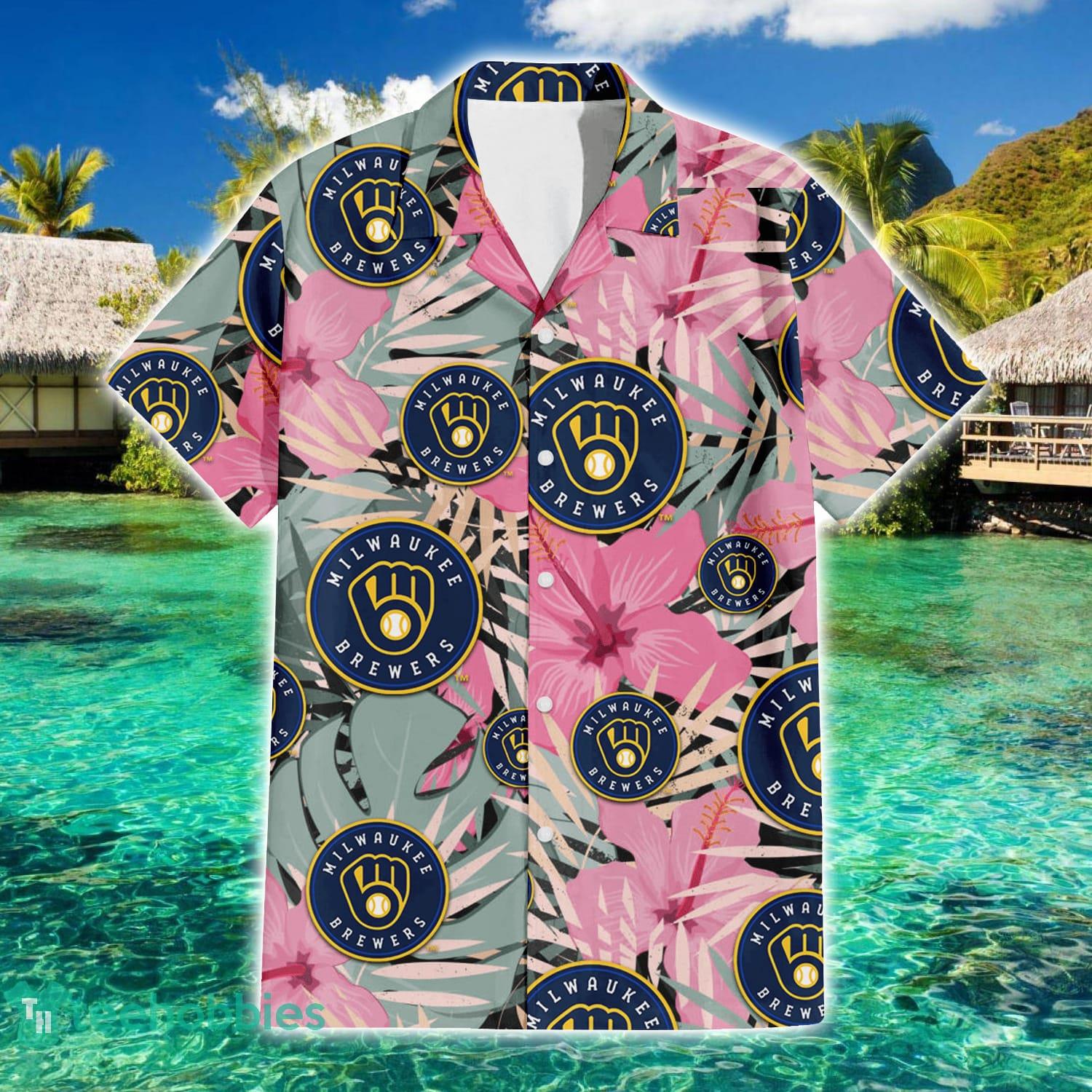 Milwaukee Brewers Big Hibiscus Pattern Aloha Hawaiian Shirt Summer Gift Product Photo 2
