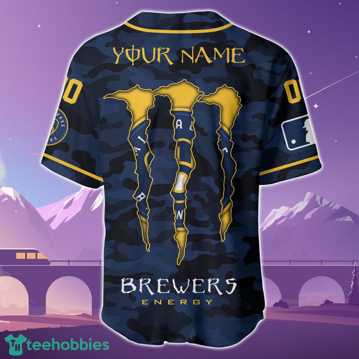Milwaukee Brewers Custom Name & Number Baseball Jersey Best Gift For Men And Women Product Photo 1