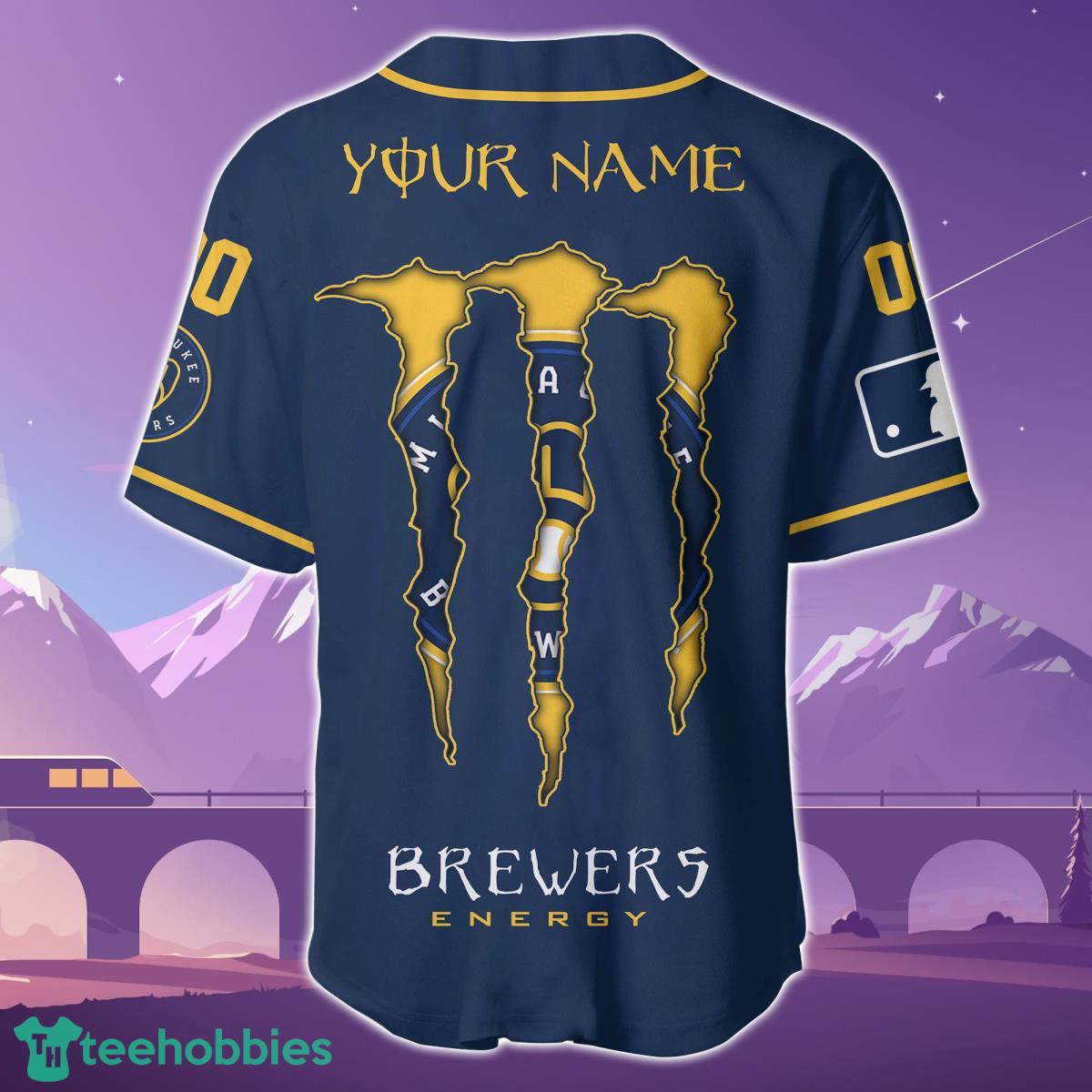 Milwaukee Brewers Custom Name & Number Baseball Jersey Special Gift For Men And Women Product Photo 1