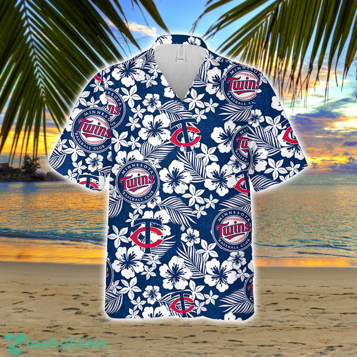 Minnesota Twin Hibiscus Flower Pattern Hawaiian Shirt And Shorts Gift For Summer Product Photo 2