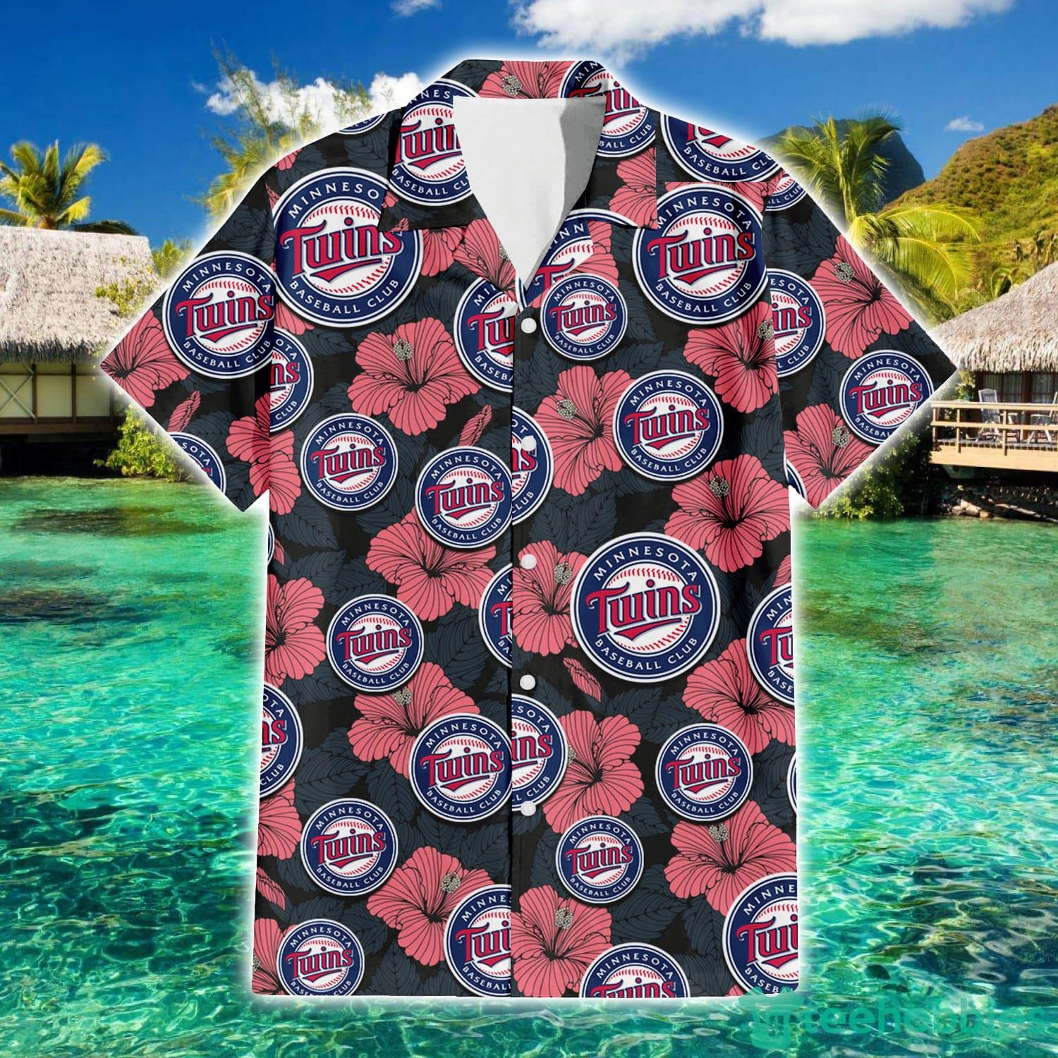 Houston Astros Big Logo And Light Coral Hibiscus 3D Hawaiian Shirt