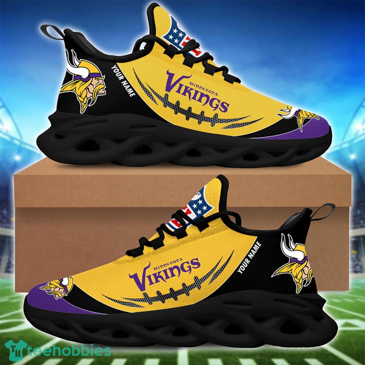 Minnesota Vikings Personalized Name NFL Ultra Sneakers Max Soul