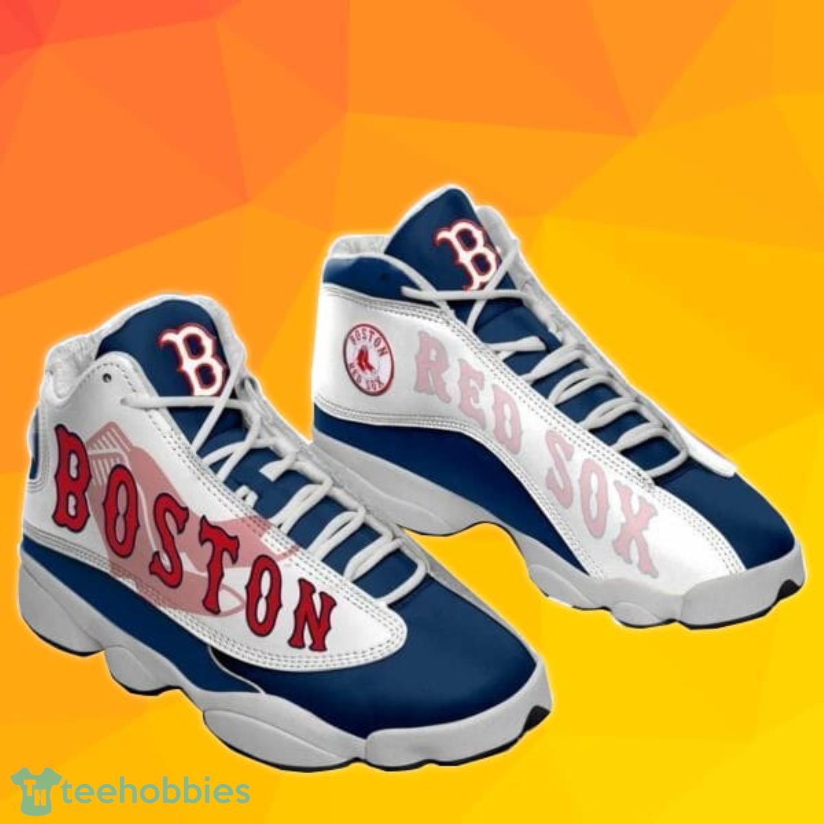 Mlb Boston Red Sox Teams Big Logo Sneakers Gift For Lover Air Jordan 13 Best Gift Product Photo 1