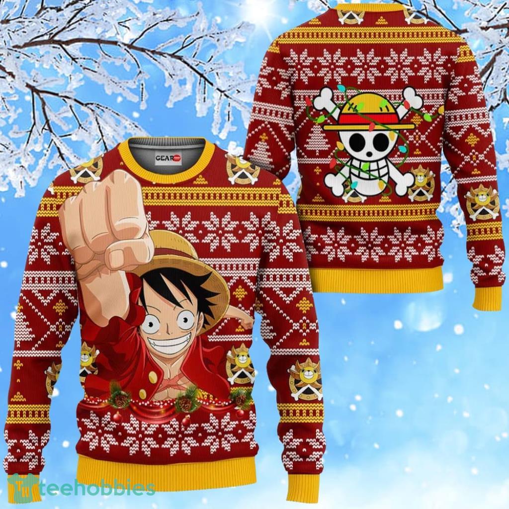 Merry Luffymas One Piece Ugly Christmas Sweater