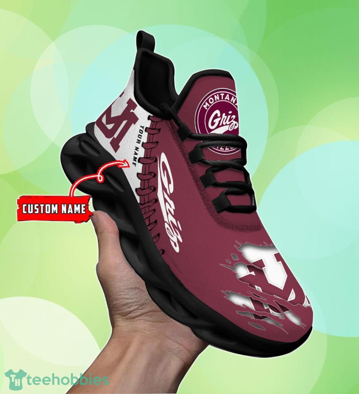 Montana Grizzlies Personalized Max Soul Shoes Unique Gift For Men And Women Fans Product Photo 1