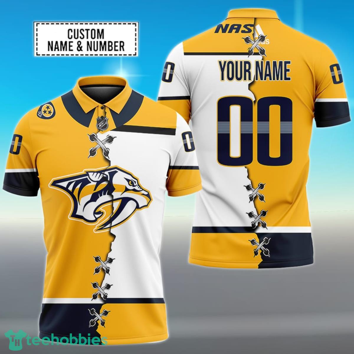 Best Selling Product] Custom Golf Mix NHL Nashville Predators Polo Shirt
