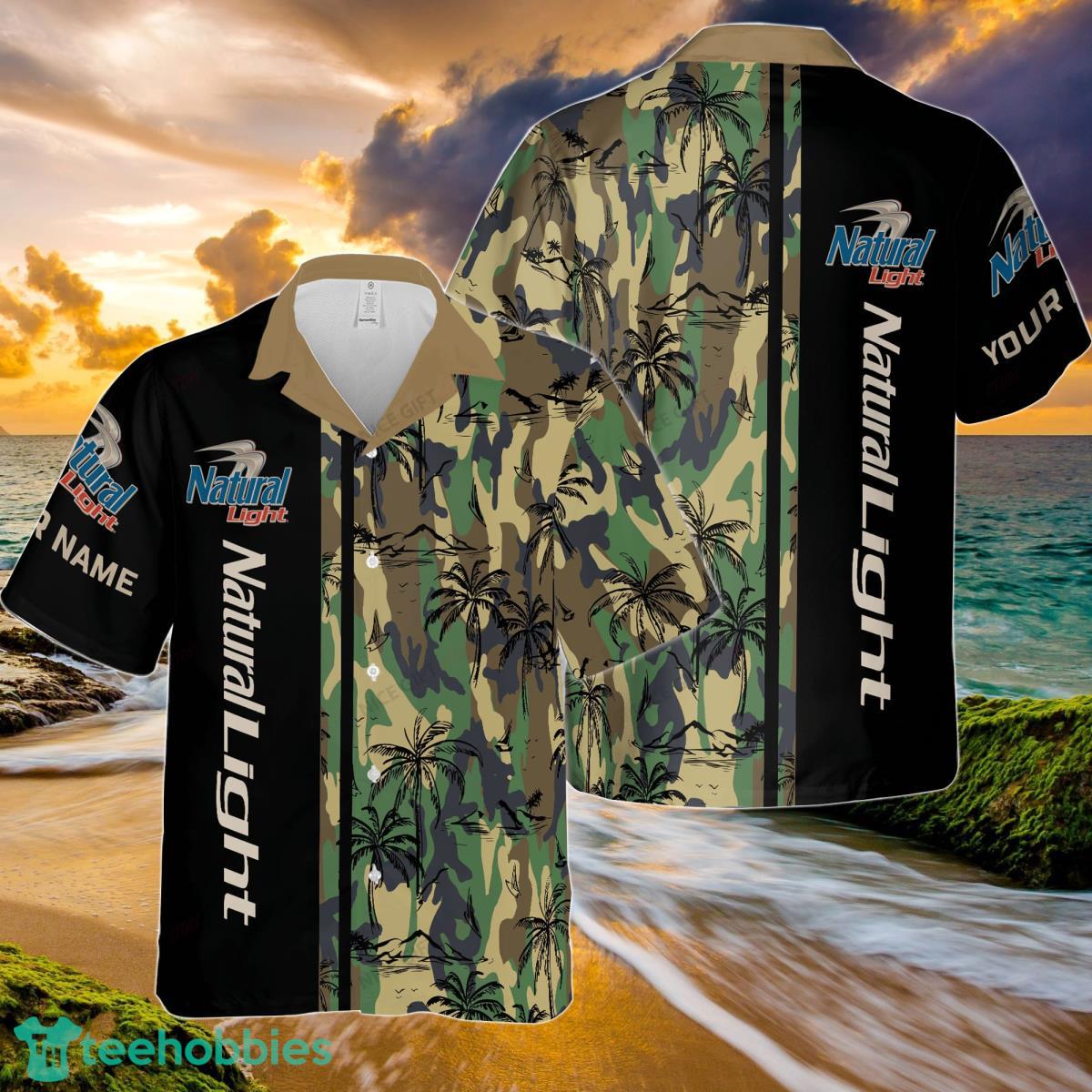 Natural Light Custom Name Hawaiian Shirt Special Gift For Men And Women Product Photo 1