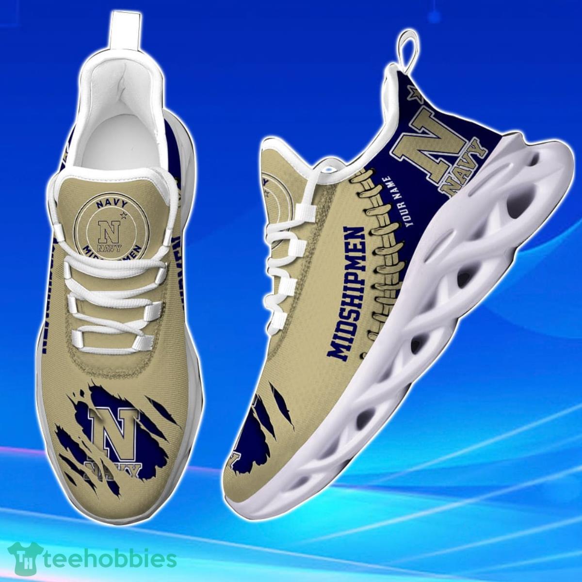 Navy Midshipmen Personalized Max Soul Shoes Unique Gift For Men And Women Fans Product Photo 2