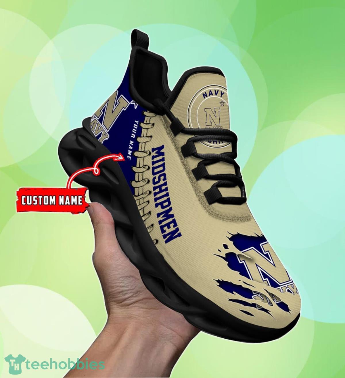 Navy Midshipmen Personalized Max Soul Shoes Unique Gift For Men And Women Fans Product Photo 1