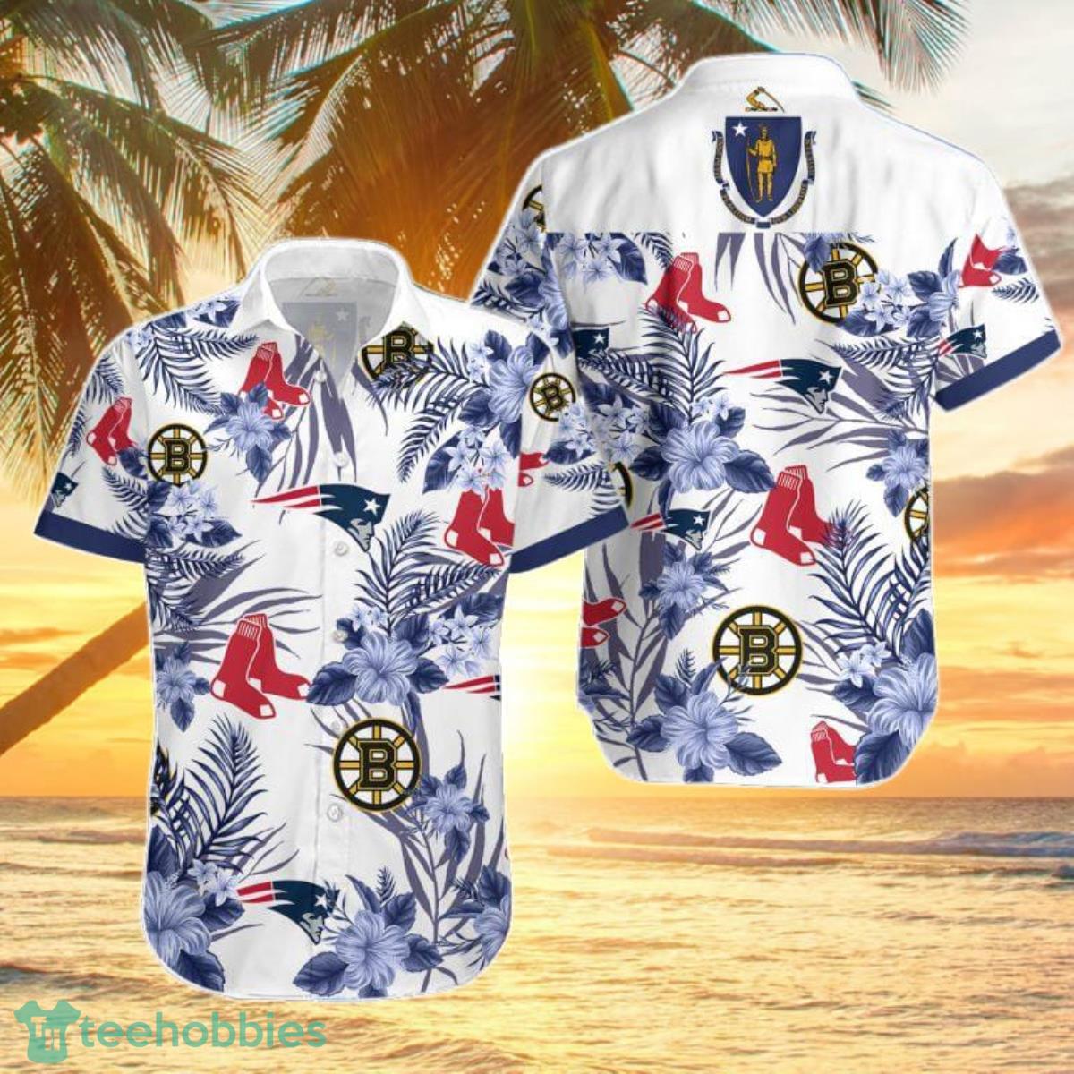 New England Patriots Mens Summer Hawaiian Shirts Button-down Short Sleeve  Tops