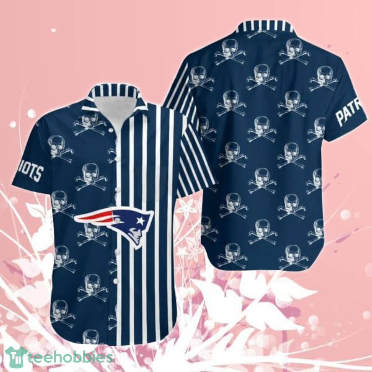 New England Patriots Hawaiian Beach Shirts Men's Button-Down Shirts  Short Sleeve