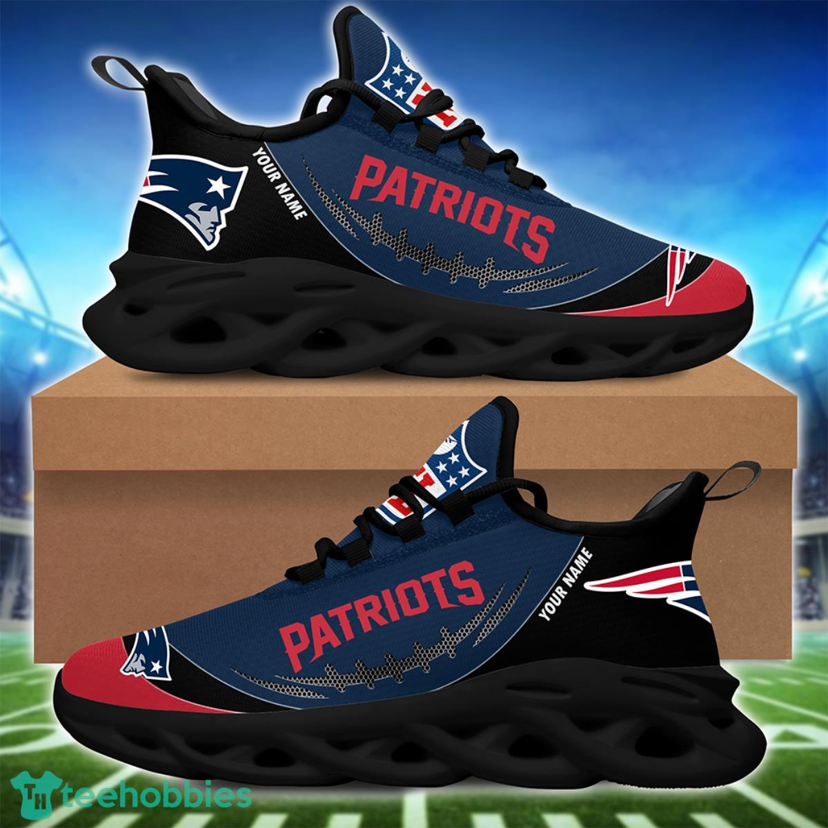 New England Patriots Personalized Name NFL Max Soul Shoes Men And