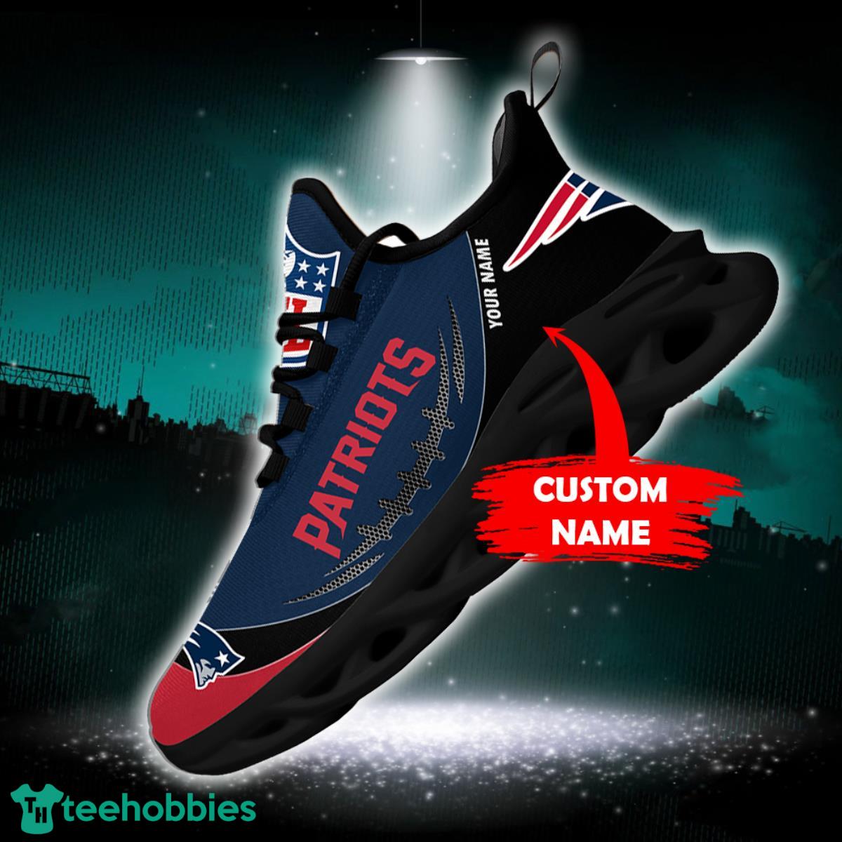 New England Patriots Personalized Name NFL Max Soul Shoes Men And Women For Fans Product Photo 1