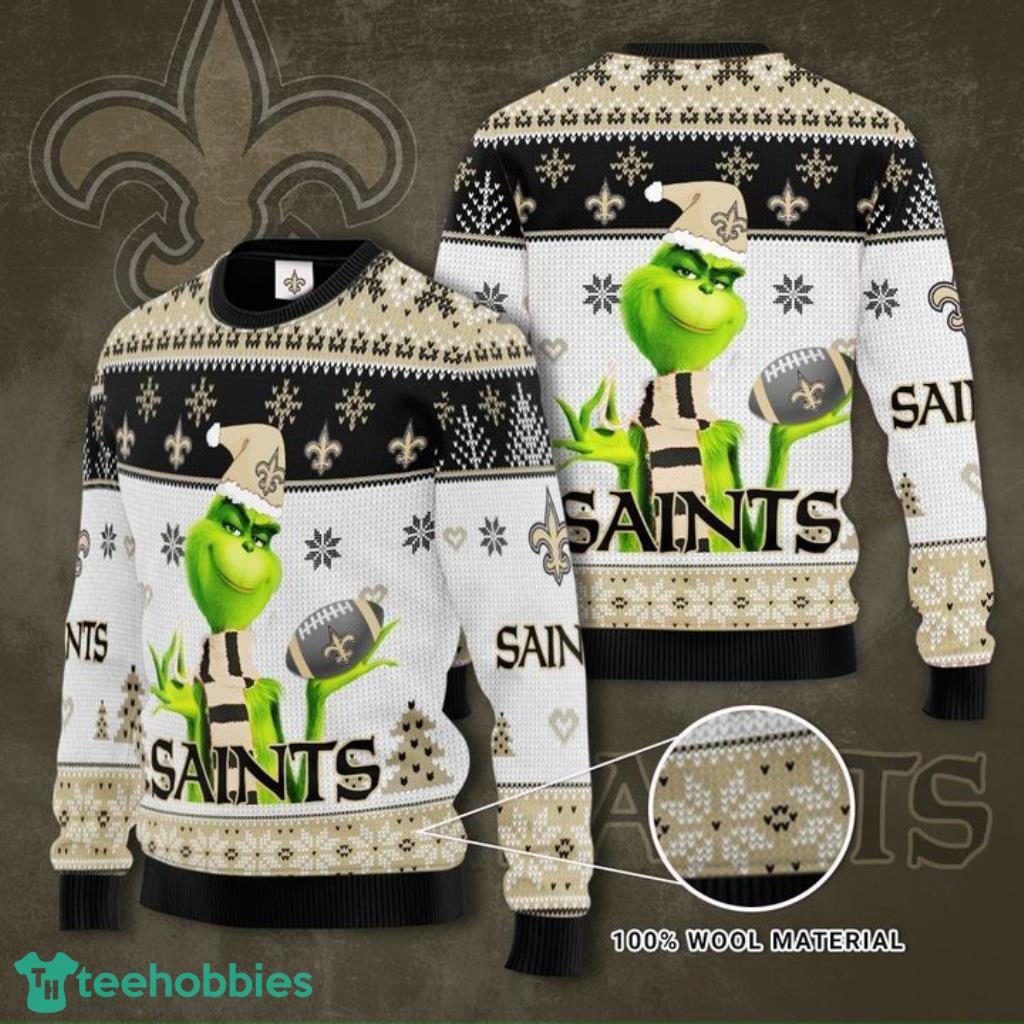 New Orleans Saints Christmas Ugly Sweater Grinch Show Your Team Spirit