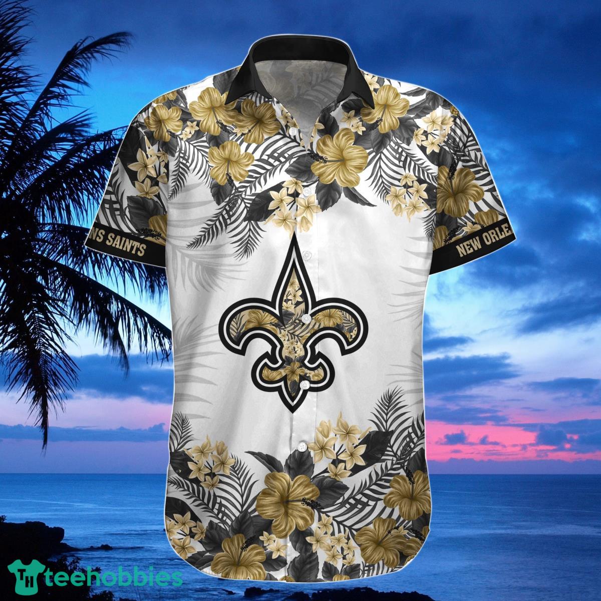 New Orleans Saints Hawaiian Shirt, Shorts, Combo Hawaiian Shirt And Shorts Best Gift For Men And Women Fans Product Photo 2