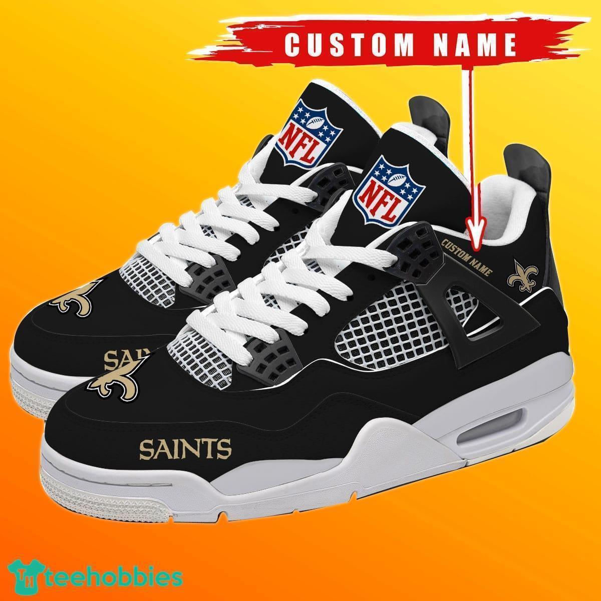 New Orleans Saints Personalized Name NFL Air Jordan 4 Trending Sneaker Unique  Gift For Fans