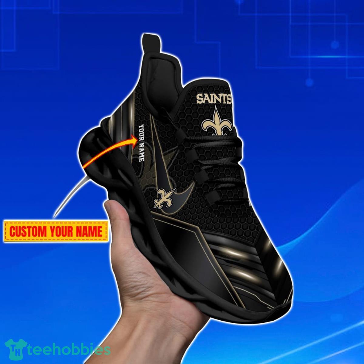 New Orleans Saints-Personalized NFL Neon Light Max Soul Shoes Best Gift For Men And Women Fans Product Photo 2