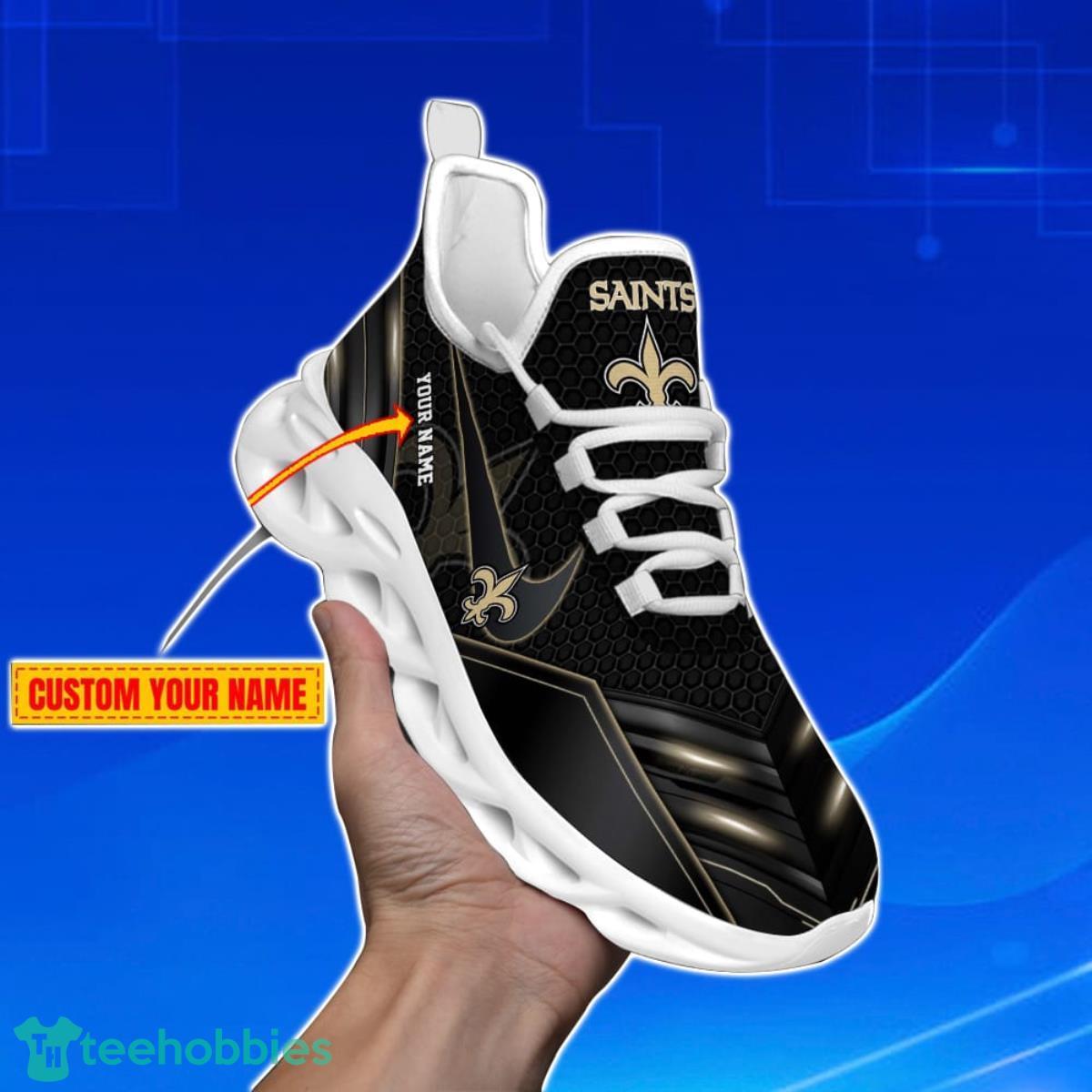 New Orleans Saints-Personalized NFL Neon Light Max Soul Shoes Best Gift For Men And Women Fans Product Photo 1