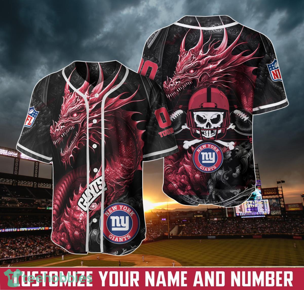 NFL New York Giants Personalized Baseball Jersey - T-shirts Low Price