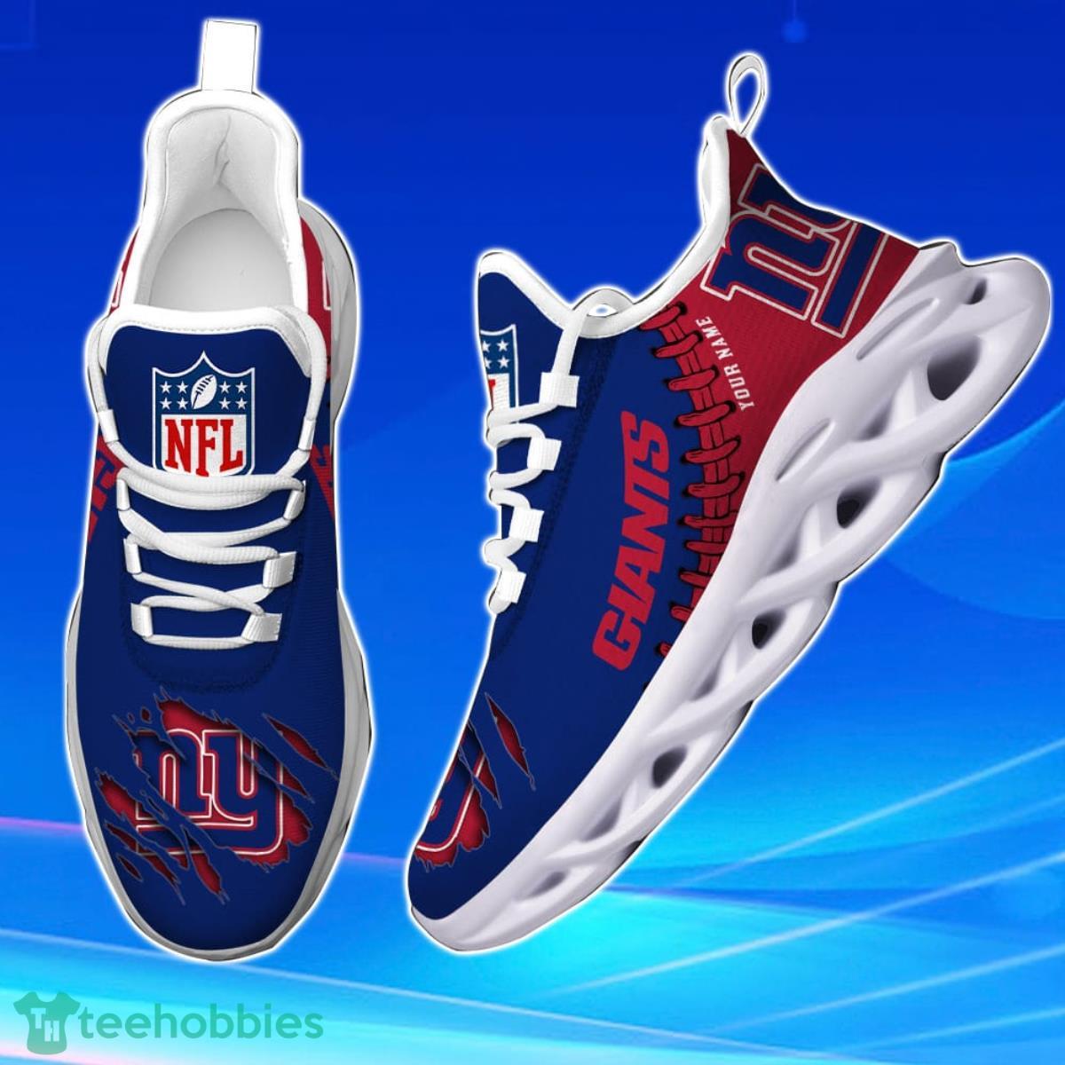 Personalized Name NFL New York Giants Flame Logo Max Soul Shoes Gift Fans -  Freedomdesign