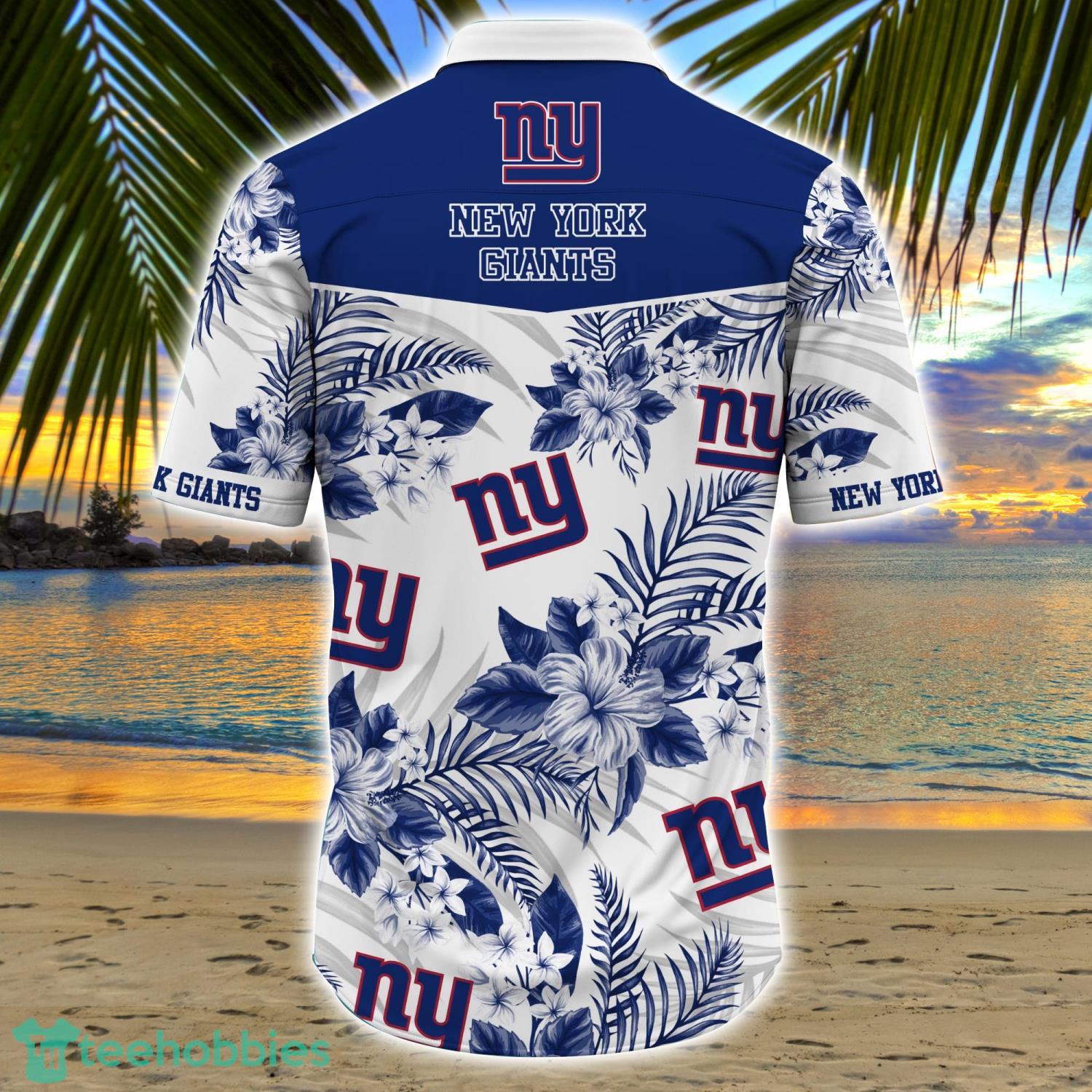 New York Giants Tropical Hibiscus Pattern Trending Summer Gift Hawaiian  Shirt