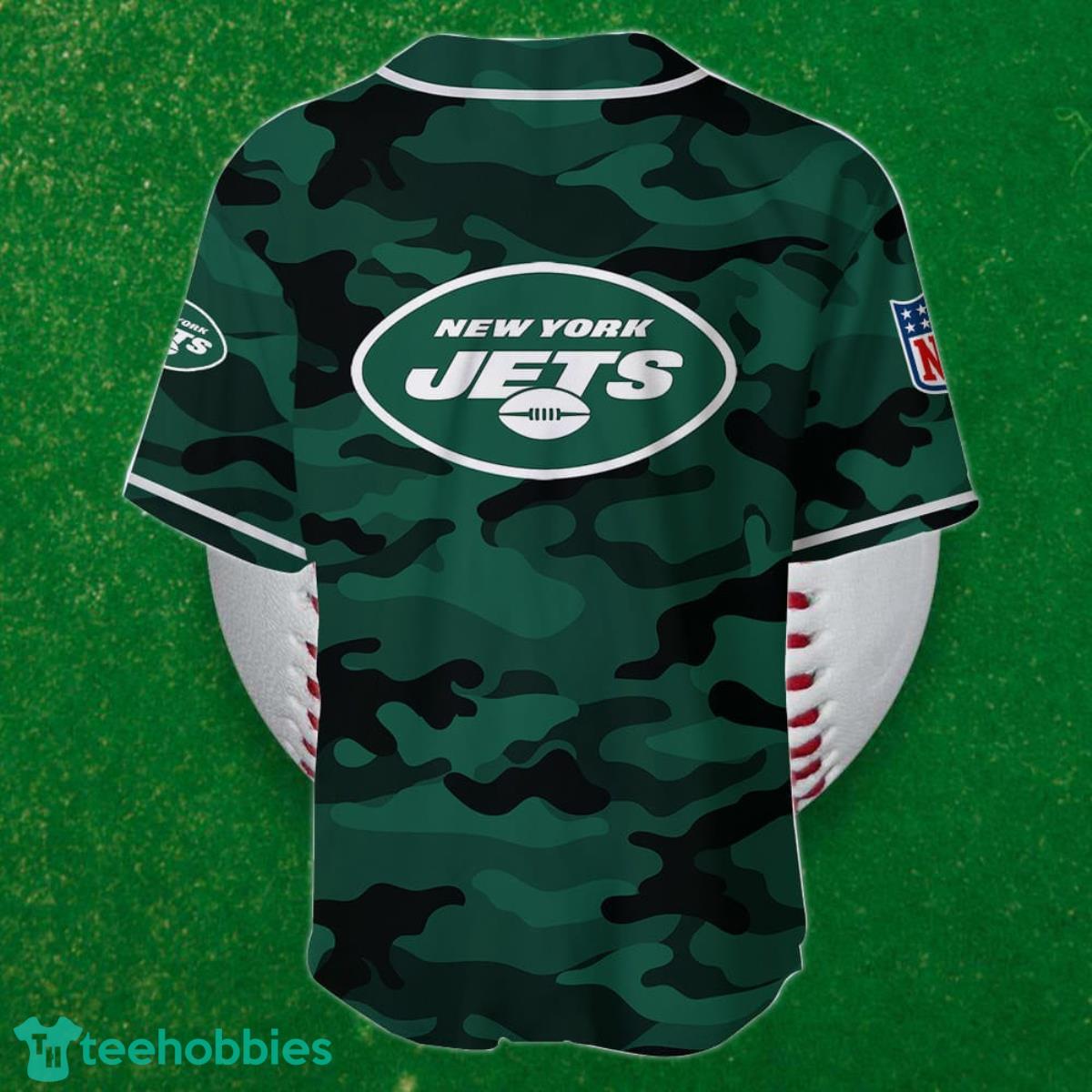 New York Jets Custom Name Baseball Jersey NFL Shirt Best Gift For Fans Product Photo 2