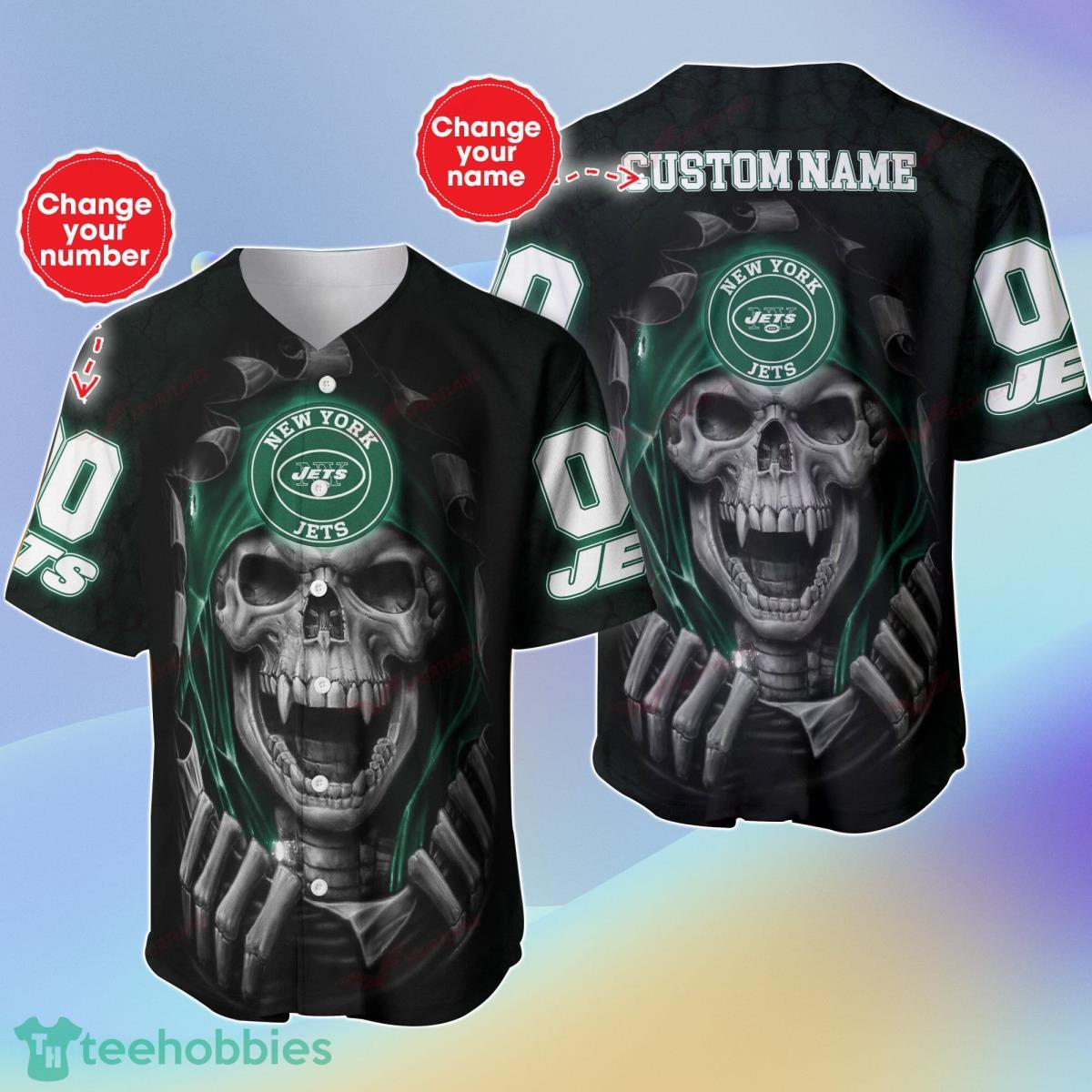 New York Jets-NFL BASEBALL JERSEY CUSTOM NAME AND