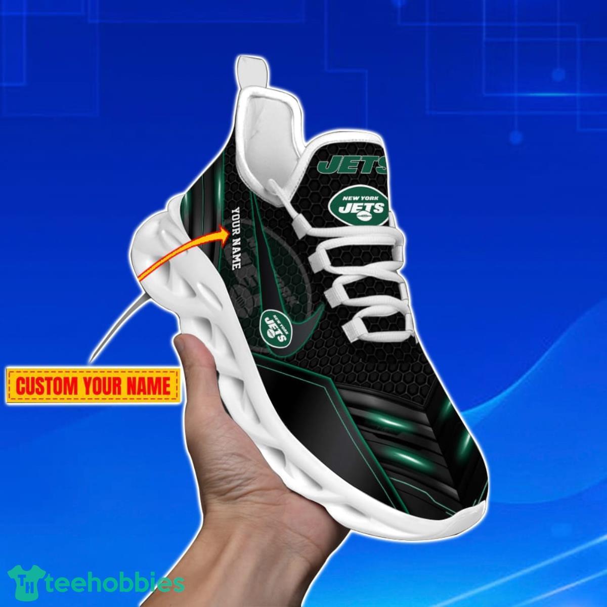 New York Jets-Personalized NFL Neon Light Max Soul Shoes Product Photo 1