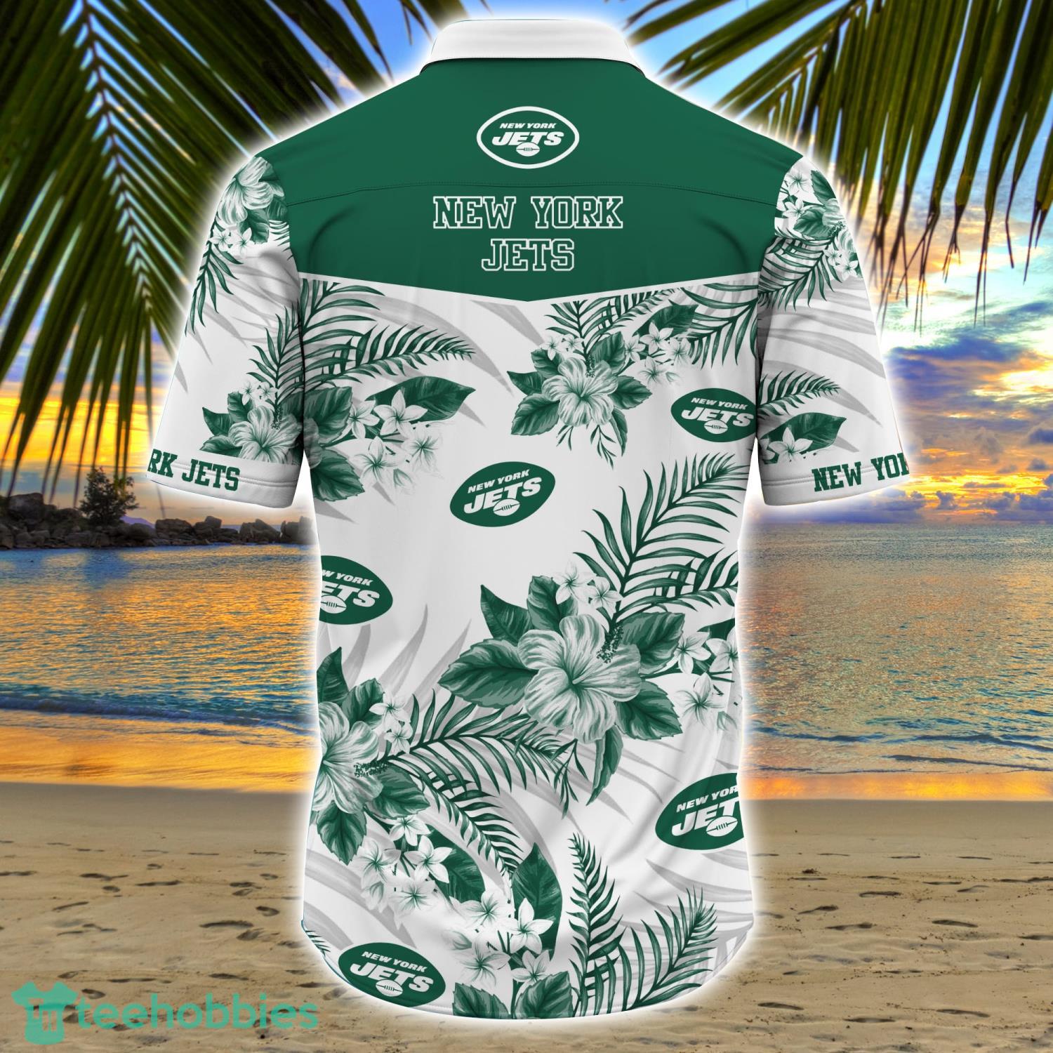 New York Jets Tropical Hibiscus Pattern Trending Summer Gift Hawaiian Shirt