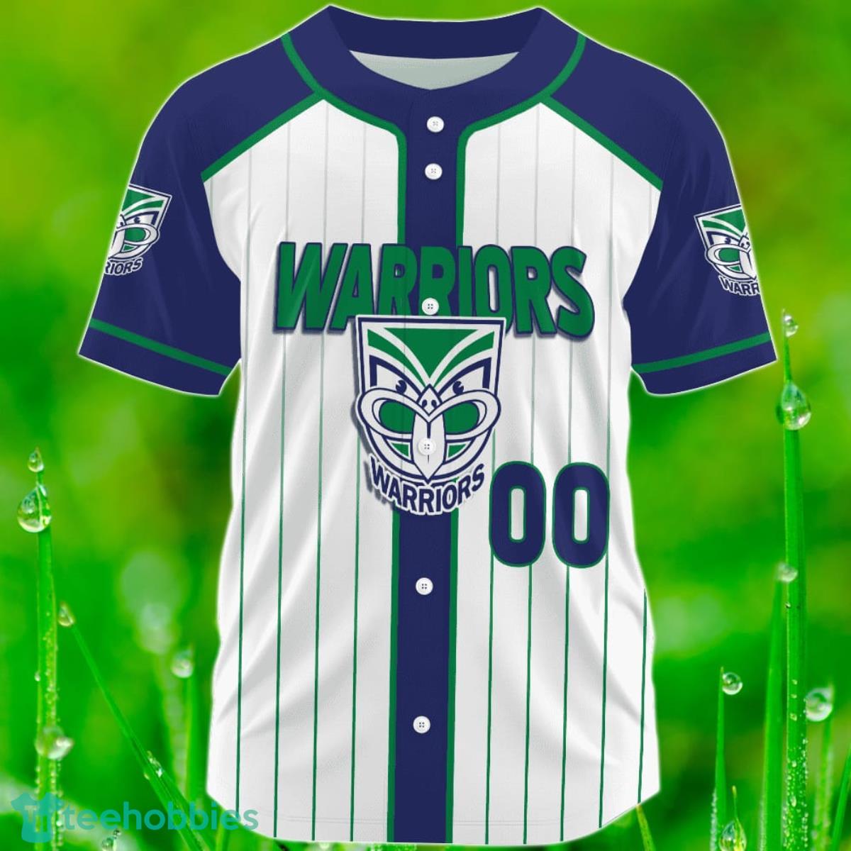 New Zealand Warriors Custom Name & Number NRL Baseball Jersey Best Gift For Men And Women Fans Product Photo 2