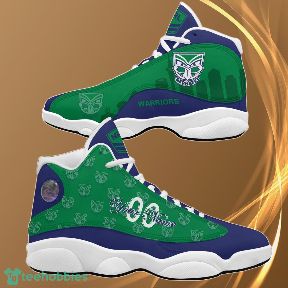 New Zealand Warriors Personalzied Name NRL Air Jordan 13 Shoes Best Gift Fans Product Photo 3