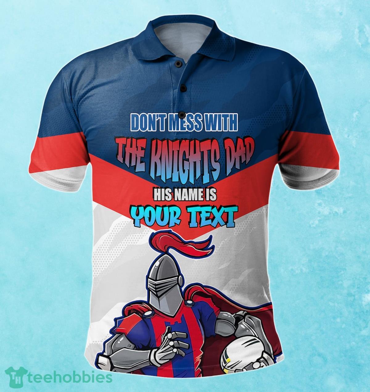 Newcastle Knights Custom Name Father’s Day NRL Custom Polo Shirt Best Gift For Fans Product Photo 1