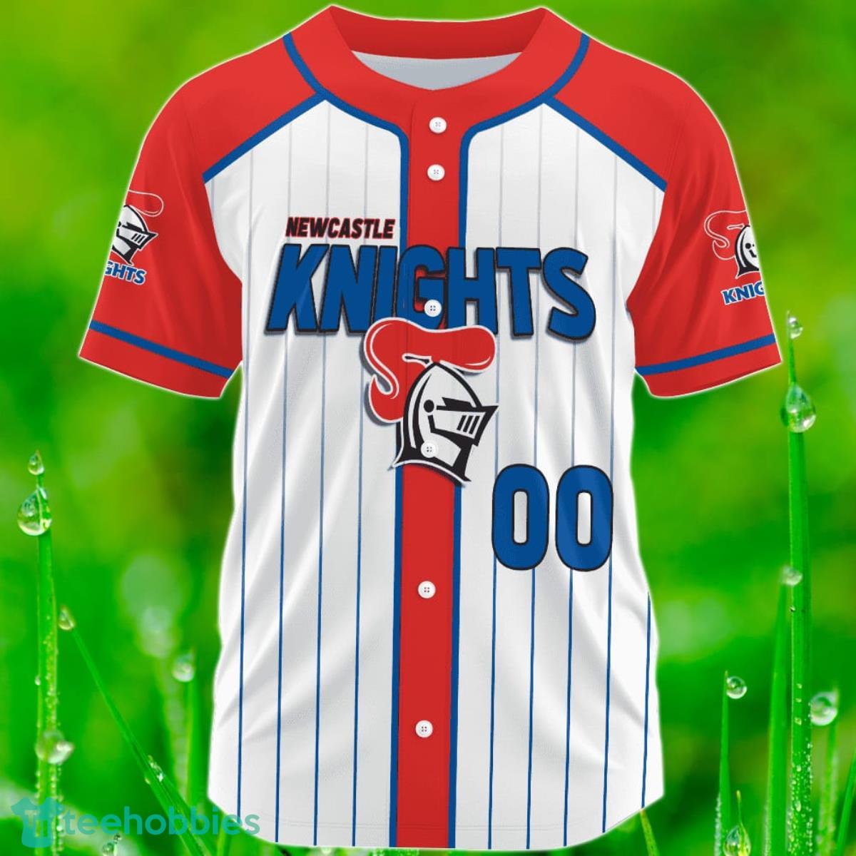 Newcastle Knights Custom Name & Number NRL Baseball Jersey Best Gift For Men And Women Fans Product Photo 2