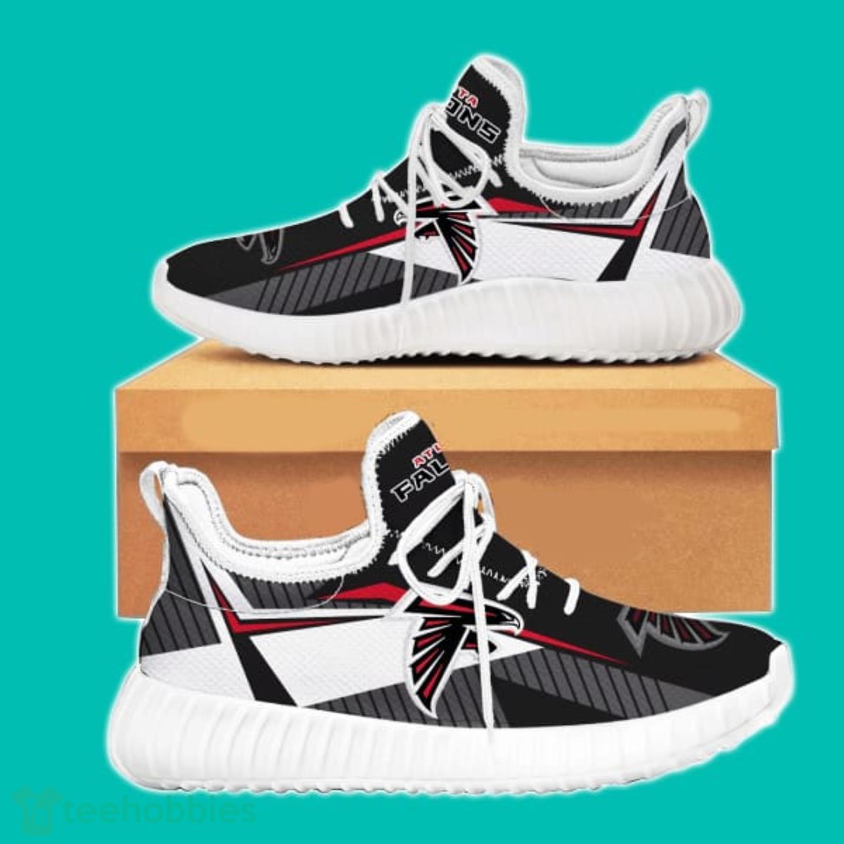 NFL Atlanta Falcons Teams Football Big Logo Shoes White Yeezy Shoes Special Gift For Men And Women Product Photo 1