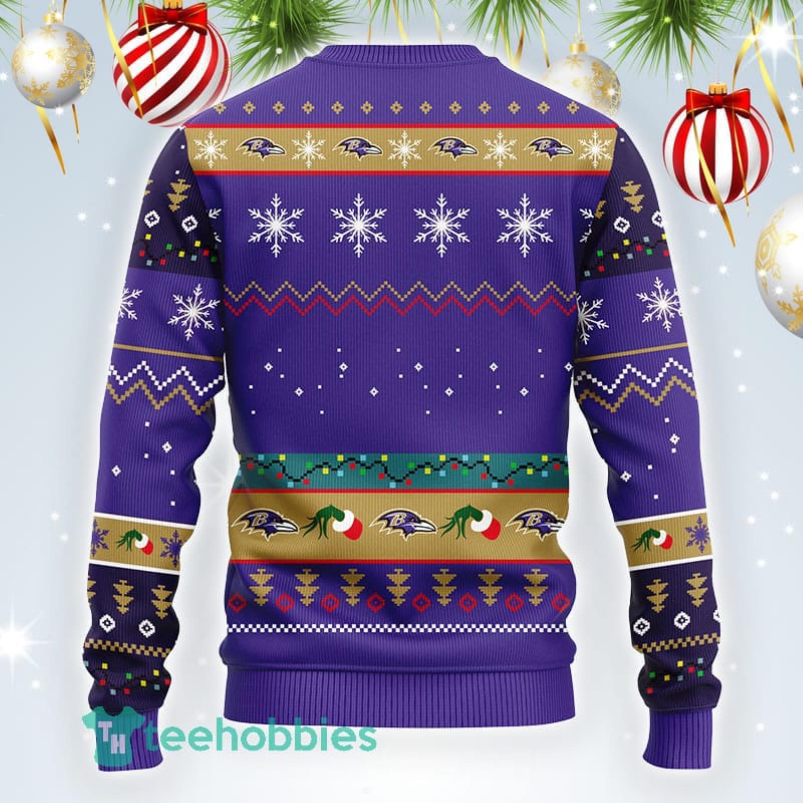 Baltimore Ravens Christmas Grinch Ugly Sweater For Men Women