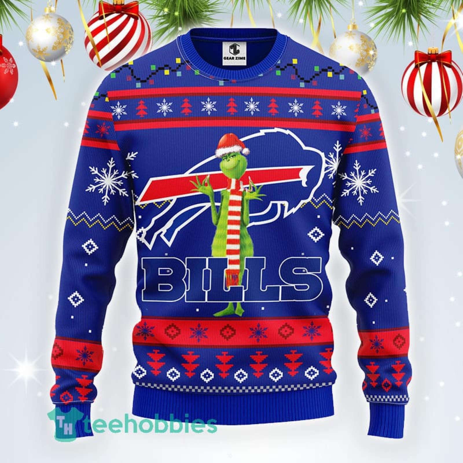 NFL Buffalo Bills Logo With Funny Grinch Ugly Christmas Sweater