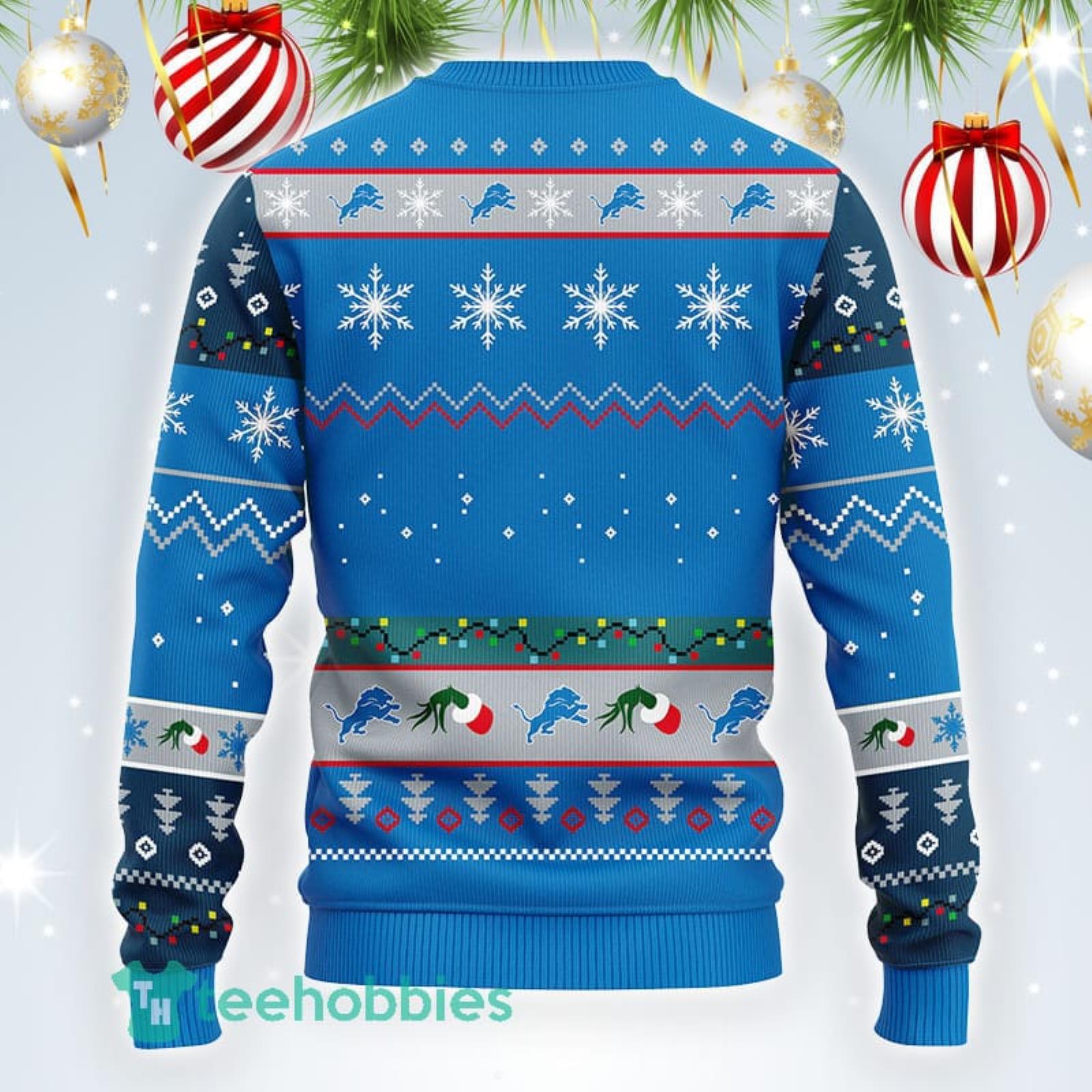 NFL Detroit Lions Ugly Christmas Sweater Grinch Show Your Team