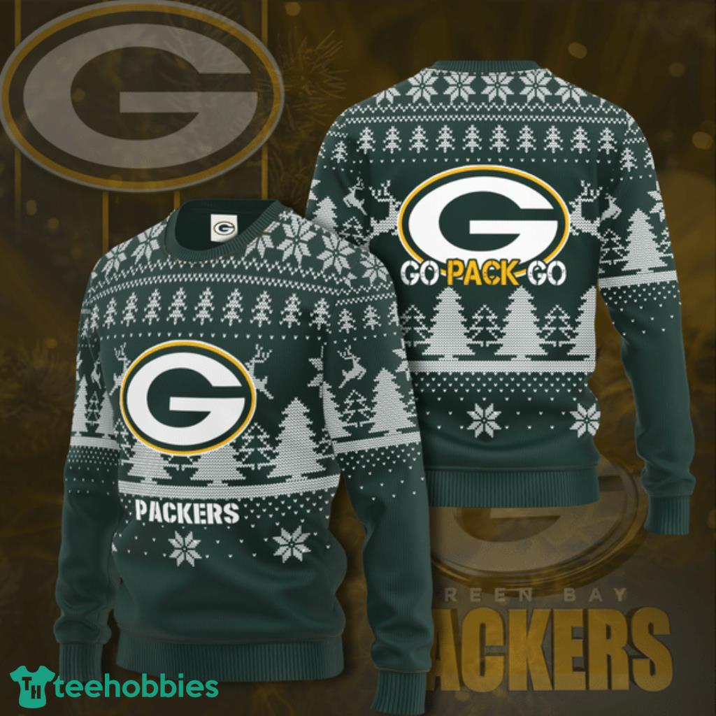 Green Bay Packers Christmas Ugly Sweater All Over Print T-Shirt Hoodie Fan  Gifts Idea