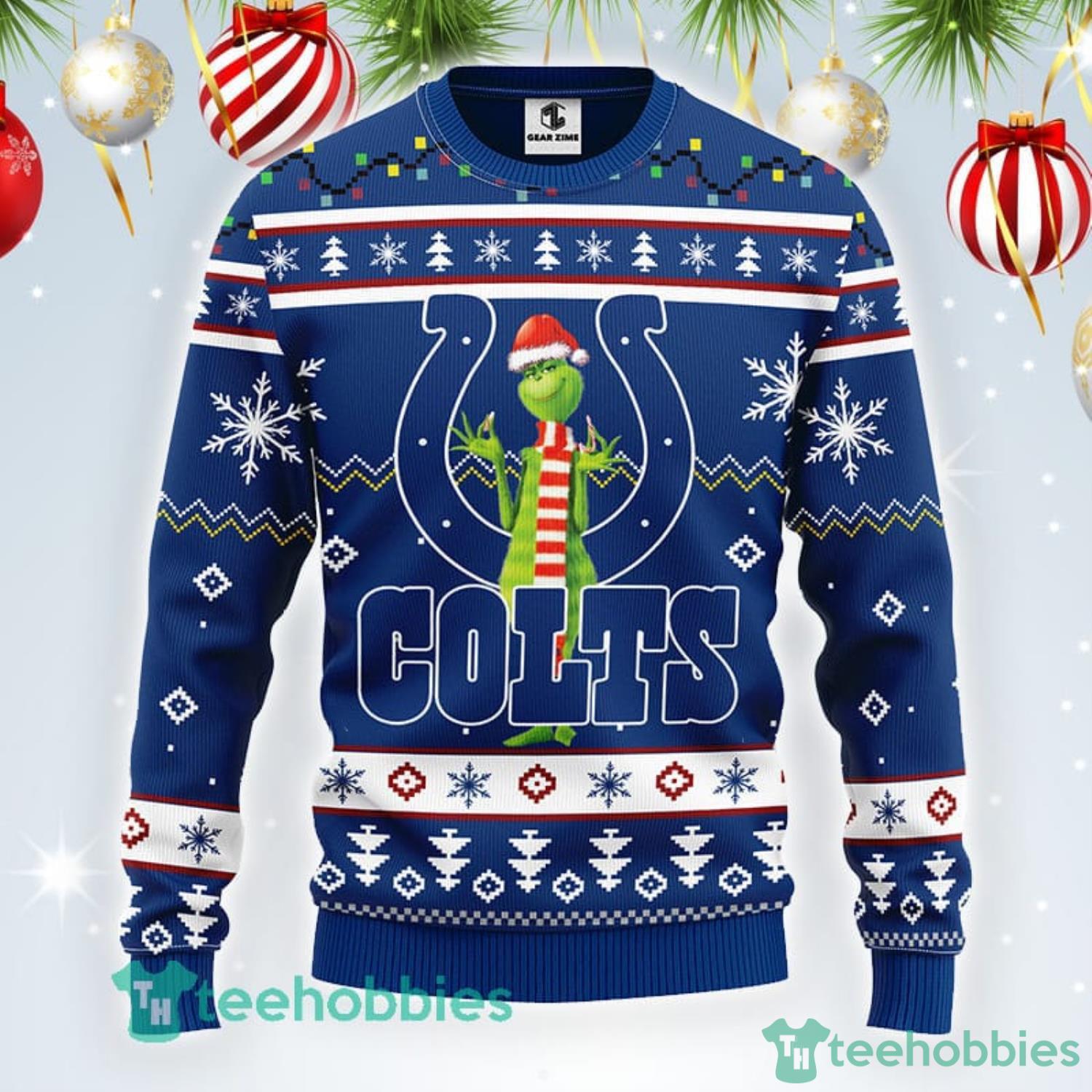 Indianapolis Colts Snowflakes Pattern Ugly Christmas Sweater