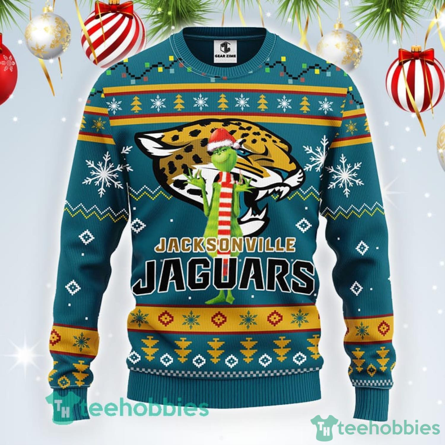 NFL Jacksonville Jaguars Custom Name Number Ugly Christmas Sweater