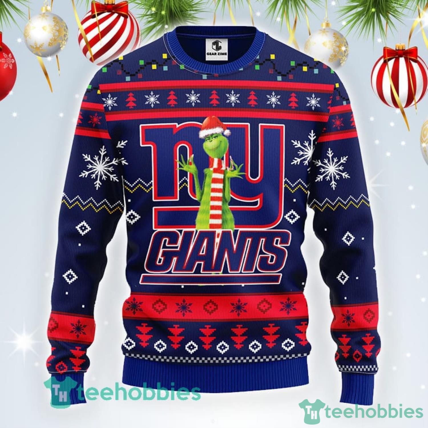 NFL New York Giants Cute Grinch Funny Xmas s, Grinch Light Ugly Christmas  Sweater - Freedomdesign